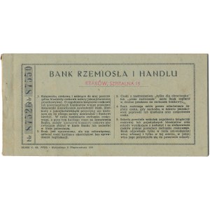 Książeczka Czekowa - Bank Rzemiosła i Handlu