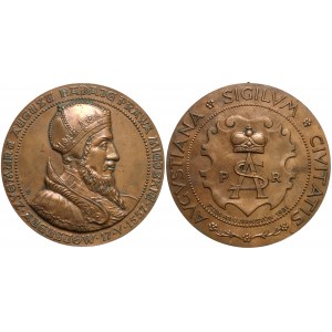Medaliony (19.5cm) Zygmunt II August | Augustów - awers i rewers (2szt)