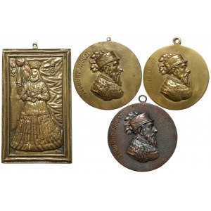 Plakieta i medaliony, Anna i Zygmunt II August (4szt)