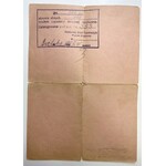 Zestaw z dokumentami żołnierza IIRP - II wojna - wczesny PRL, w tym Odznaka 25 Pułku Piechoty, Piotrków Trybunalski