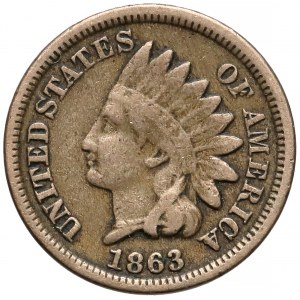 USA, 1 cent 1863 - Indian Head