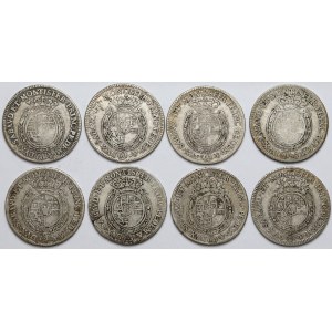 Italy, Duchy of Savoy, Carlo Emanuele III, 1/4 scudo 1755-68 (8 pcs)