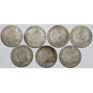 Italy, Duchy of Savoy, Carlo Emanuele III, 1/4 scudo 1755-64 (7pcs)