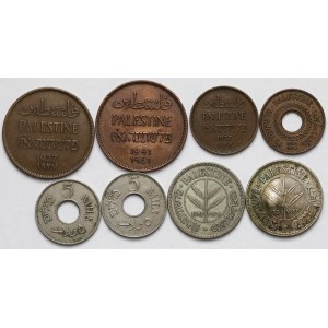 Palestyna, 1-50 mils 1927-1942 (8szt)