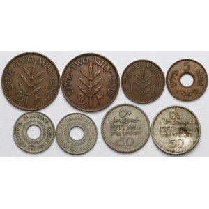 Palestyna, 1-50 mils 1927-1942 (8szt)