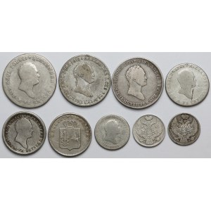 1, 2 i 5 złotych 1817-1839 (9szt)