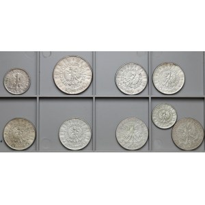 II RP zestaw monet 1-10 złotych 1924-1936 (9szt)