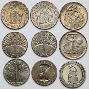 Próby CuNi i FeNi 10-200 złotych 1964-1985 (9szt)