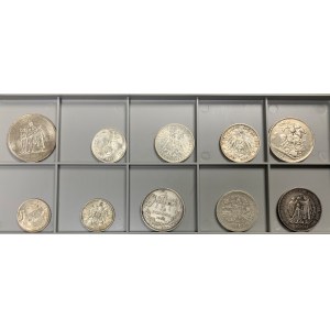 Świat, zestaw srebrnych monet MIX (10szt)