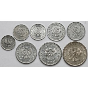 Destrukty 5 groszy - 20 złotych 1963-1988 - SKRĘTKI (8szt)