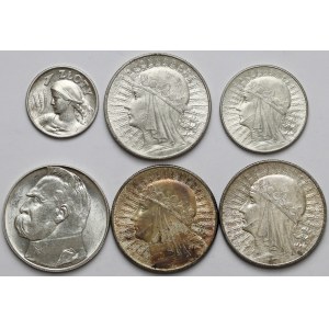 II RP zestaw monet 1-10 złotych (6szt)