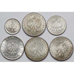II RP zestaw monet 1-10 złotych (6szt)