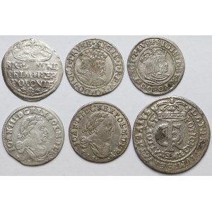 Polska Królewska, Grosze, szóstaki i tymf 1529-1683 (6szt)