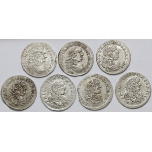 Germany, Preussen, Friedrich Wilhelm, 6 groschen 1681-86 (7 pcs)