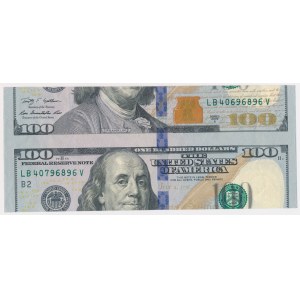 USA DESTRUKT 100 Dollars 2009 - błąd cięcia