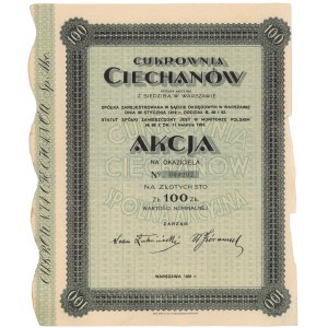 Cukrownia Ciechanów, 100 zł 1931