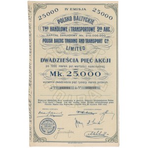Polsko Baltyckie Tow. Handlowe i Transportowe, Em.4, 25x 1.000 mk 1922