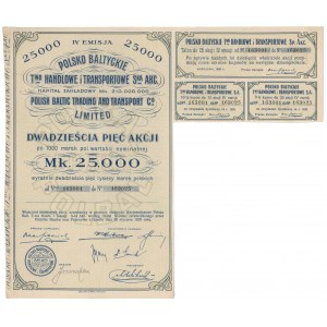 Polsko Baltyckie Tow. Handlowe i Transportowe, Em.4, 25x 1.000 mk 1922