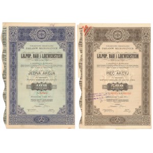 Lilpop, Rau & Loewentstein, 100 zł i 5x 100 zł 1937 (2szt)