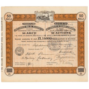 Tow. Akc. Warszawskich Dróg Żel. Dojazdowych, Em.1, 50x 320 zł 1929