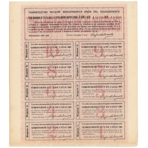 Tow. Akc. Warszawskich Dróg Żel. Dojazdowych, Em.1, 25x 320 zł 1929
