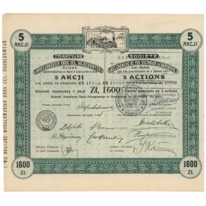 Tow. Akc. Warszawskich Dróg Żel. Dojazdowych, Em.1, 5x 320 zł 1929