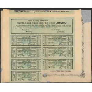 Zawiercie Tow. Zakładów Przędzalni Bawełny..., Em.3, 250 rubli 1899