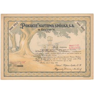 Pokucie Naftowa Spółka, Em.1, 1.000 mk 1922 (DUŻA)
