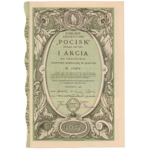 Zakłady Amunicyjne Pocisk, 25 zł 1927 - na okaziciela