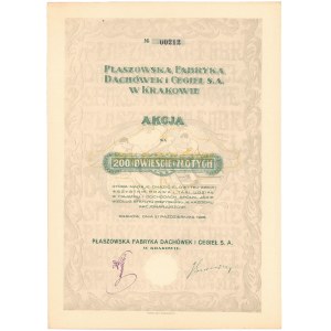 Płaszowska Fabryka Dachówek i Cegieł, 200 zł 1926