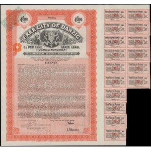 Gdańsk, Tobacco Monopoly, 500 funtów 1927 - rzadka