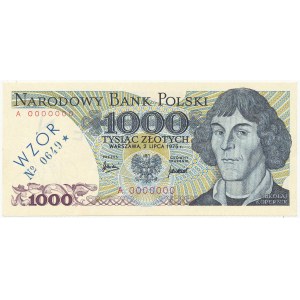 1.000 złotych 1975 - WZÓR - A 0000000 - No.0649