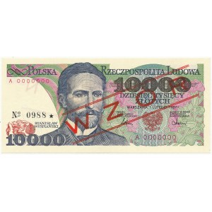 10.000 złotych 1987 - WZÓR - A 0000000 - No.0988