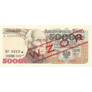 50.000 złotych 1993 - WZÓR - A 0000000 - No.0219