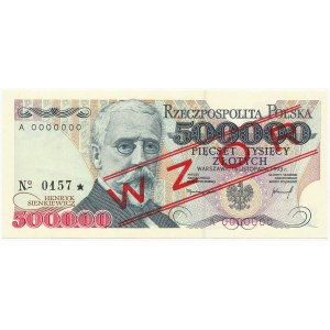 500.000 złotych 1993 - WZÓR - A 0000000 - No.0157