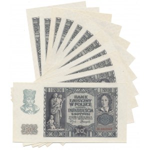 20 złotych 1940 - H - zestaw (11szt)