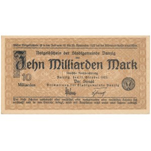 Gdańsk, 10 mld marek 1923 - bez numeracji