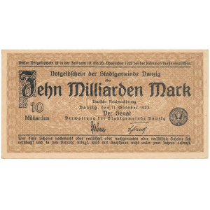 Gdańsk, 10 mld marek 1923 - bez numeracji