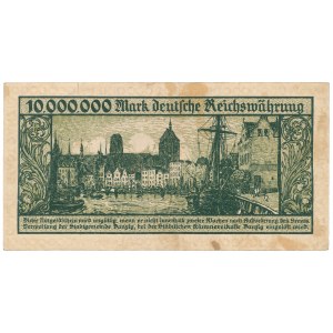 Gdańsk, 10 mln marek 1923 - A - ODWROTKA