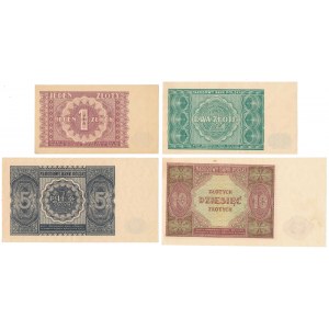Zestaw 1, 2, 5 i 10 złotych 1946 (4szt)