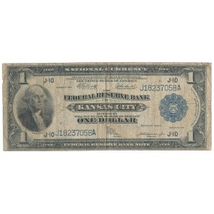 USA, Kansas City, 1 Dollar 1918 National Currency