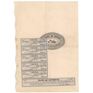 Lwów, TKZ, 4.5% List zastawny konwersyjny 100 zł 1925