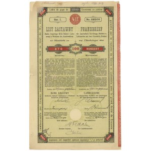 Lwów, Bank Krajowy, 4.5% List zastawny 100 kr 1914