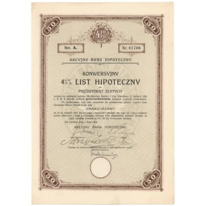 Lwów, Akc. Bank Hipoteczny, 4.5% List hipoteczny 50 zł 1926