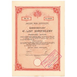 Lwów, Akc. Bank Hipoteczny, 4% List hipoteczny 50 zł 1926
