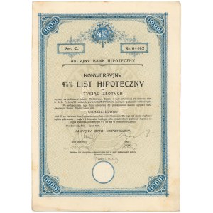 Lwów, Akc. Bank Hipoteczny, 4.5% List hipoteczny 1.000 zł 1926