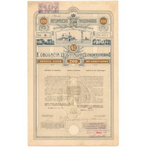 Lwów, Poż. Królestwa Galicyi i Lodomeryi..., Obligacja 200 kr 1908