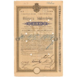 Lwów, Poż. król. stoł. miasta, Obligacja 200 kr 1896