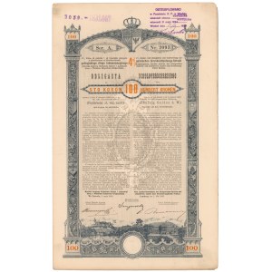 Lwów, Poż. Królestwa Galicyi i Lodomeryi..., Obligacja 100 kr 1893