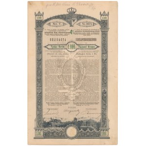 Lwów, Poż. Królestwa Galicyi i Lodomeryi..., Obligacja 1.000 kr 1893